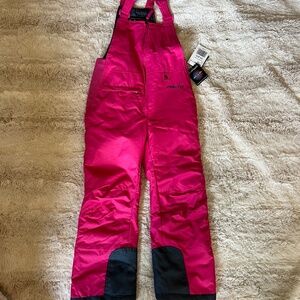 Artix Girls Pink Snow Bibs Size 6/7